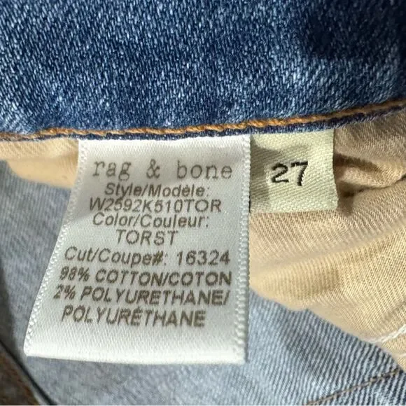 Rag and Bone Dre Capri Jeans Raw Hem Women’s 27 - Picture 2 of 5